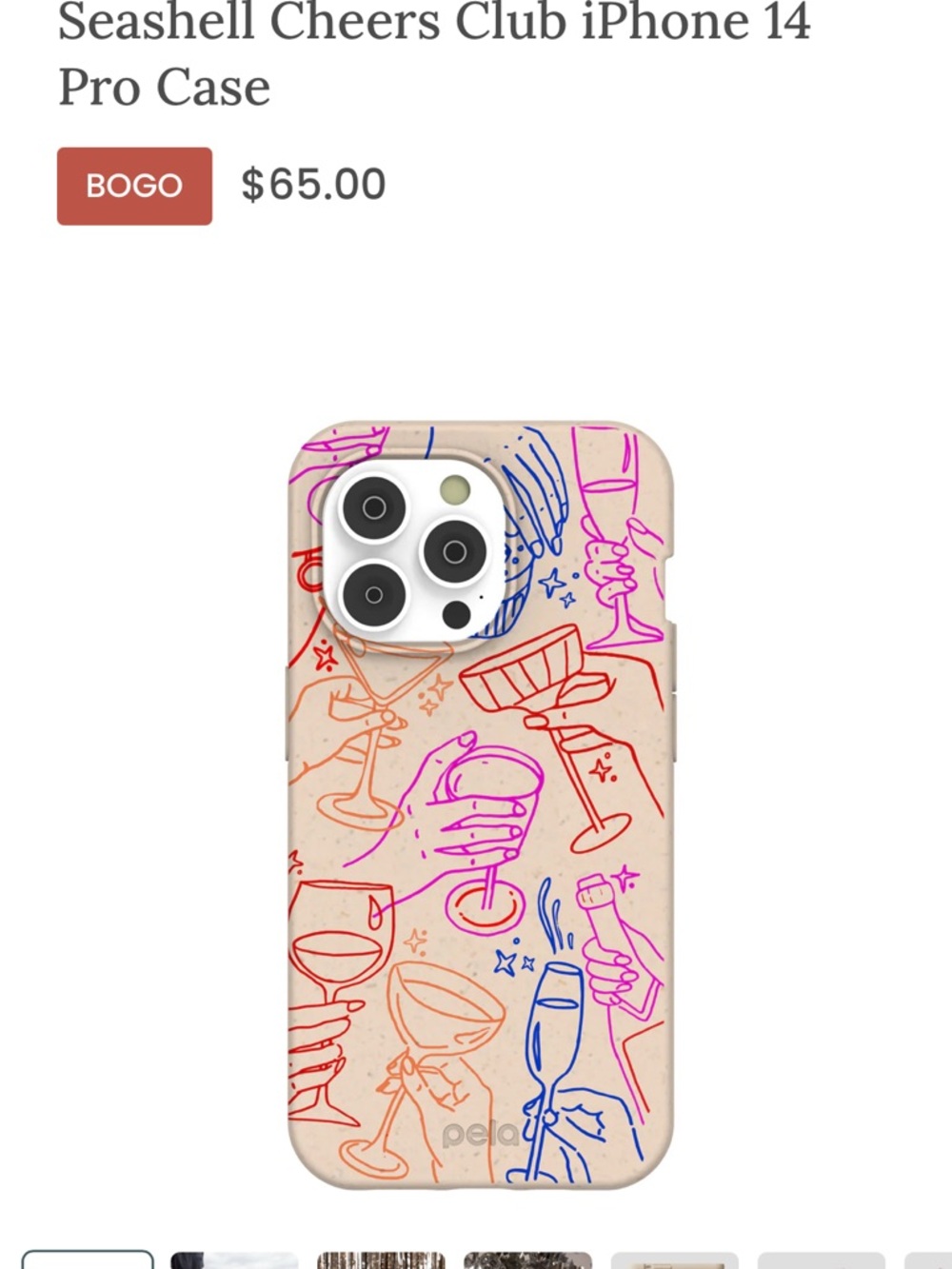 Seashell Cheers Club iPhone 14 Pro Case - Pelacase